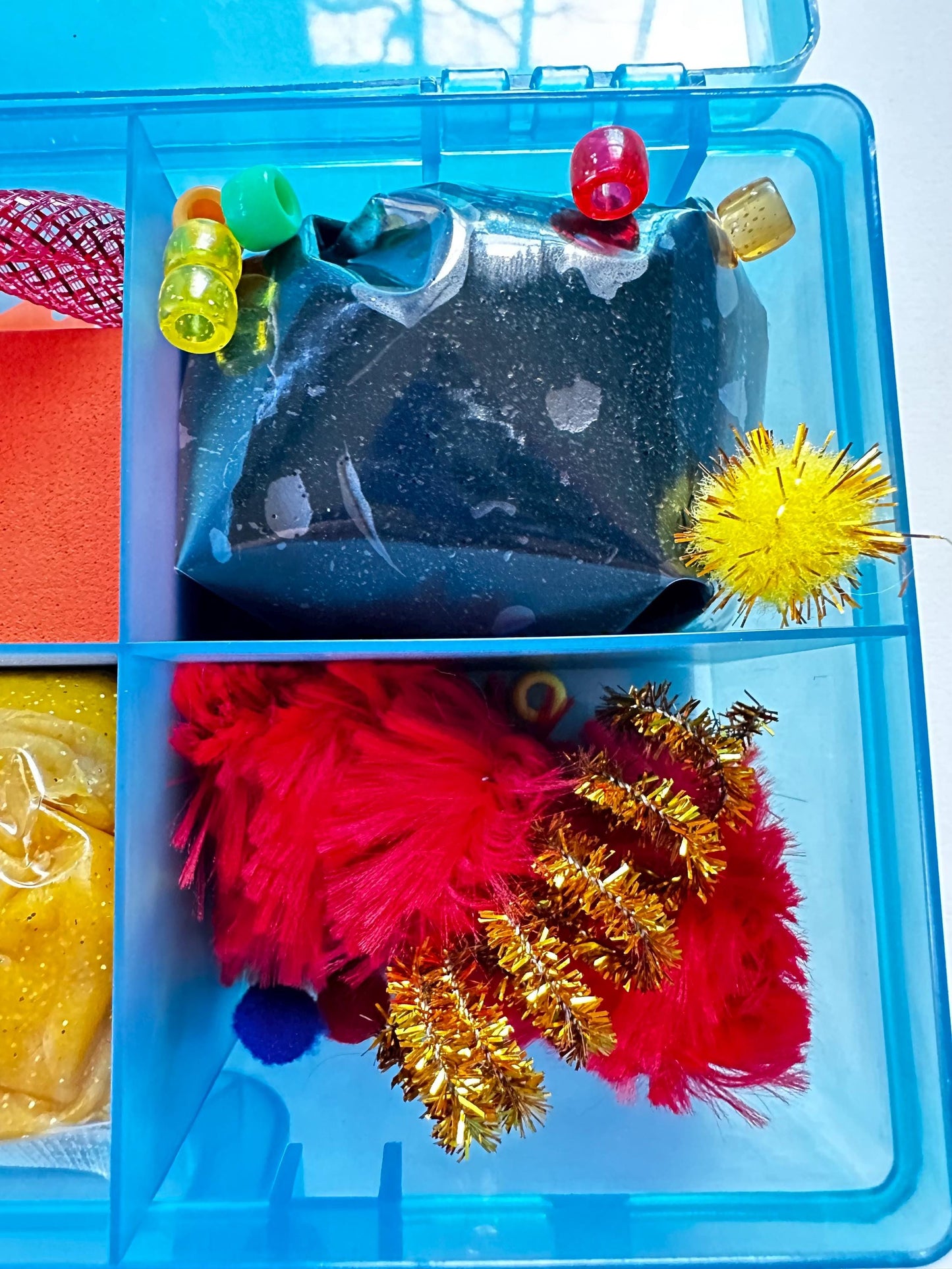 Car playdough sensory box